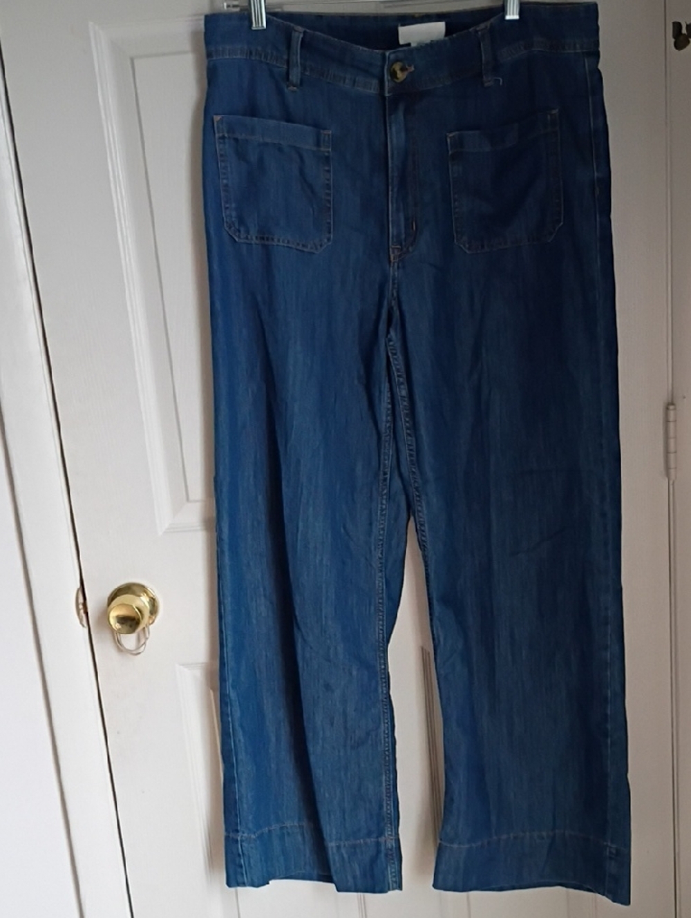 H&M Medium Blue Denim Wide-Leg Jeans